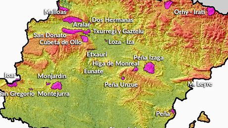 berebiziko paiaiak mapa